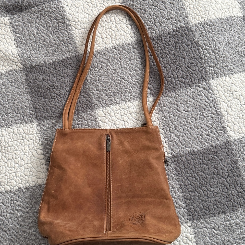 New - Italian Leather Leaf Bag